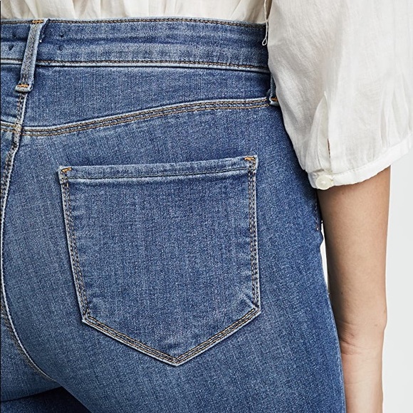 NWT L’AGENCE Blue High Rise Skinny Jeans Medium/Dark Wash Size 25 New - Picture 4 of 11